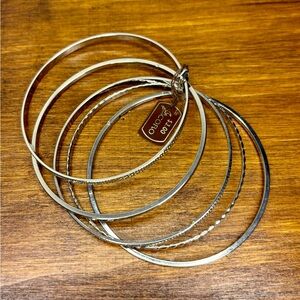 Vintage Coro Silver Toned Bangle Set NWT